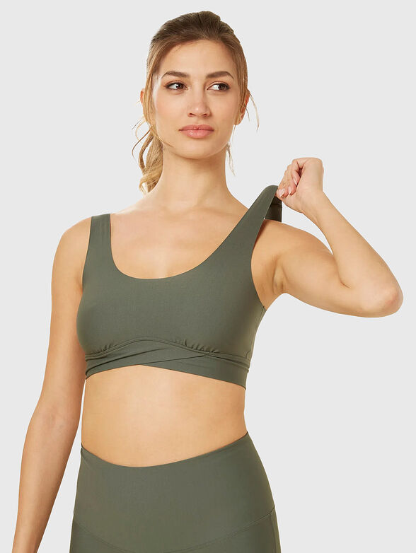 ADAPTIVE COLOR green sports bra - 1
