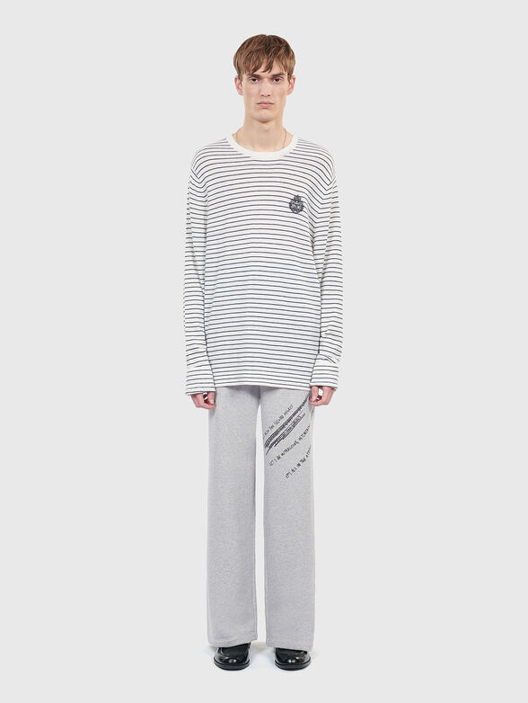 Striped blouse in wool and cashmere - 1