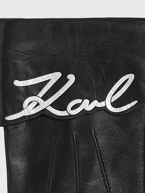 Black logo gloves - 2