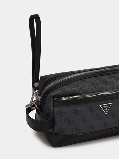 VEZZOLA black toiletry bag with 4G logo print - 5