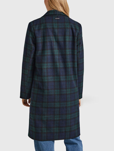 EILEEN coat in wool blend with checked print - 2