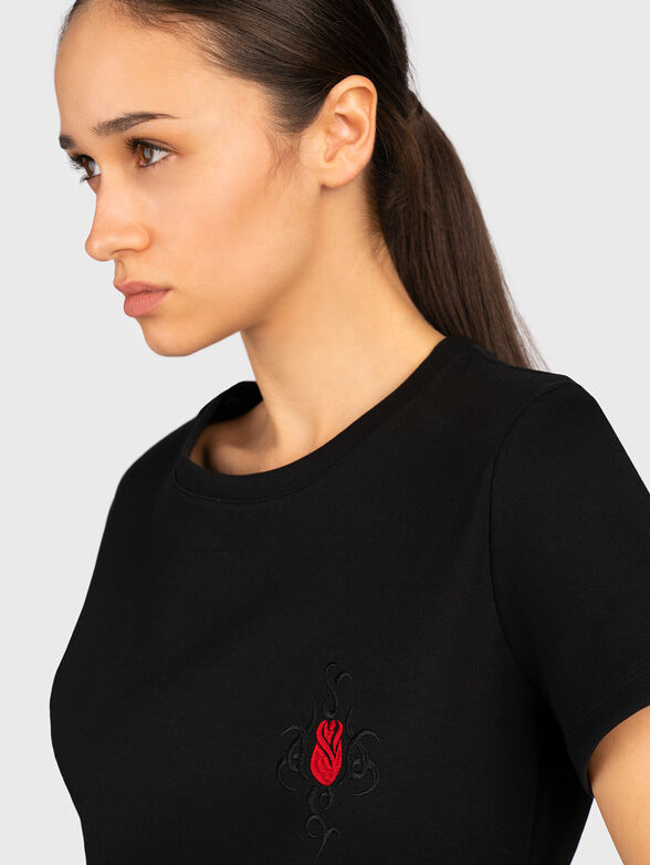 Black dress with embroidery  - 4