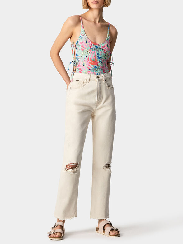 BLAIR swimsuit with floral print and ties - 3
