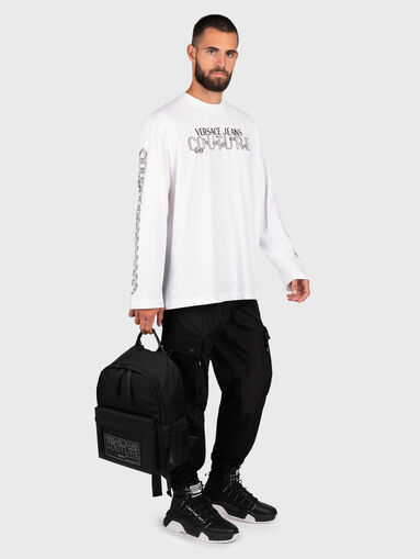 Black track pants with logo detail - 4