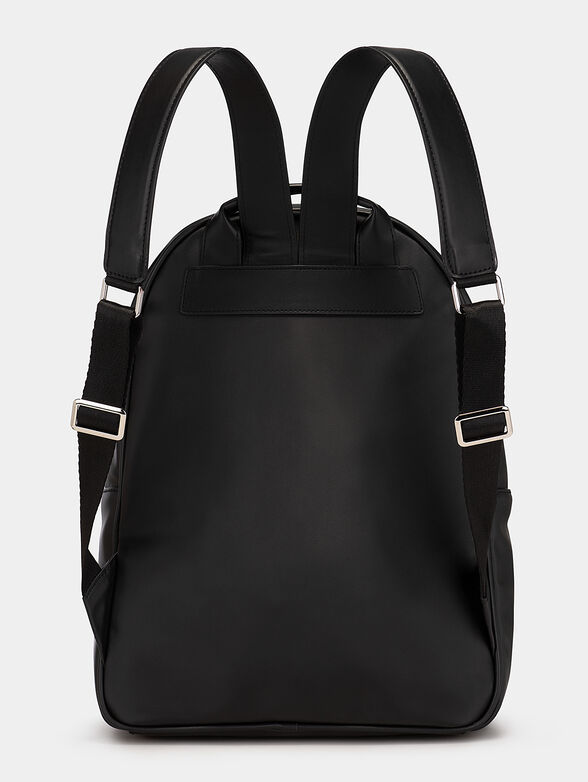 Black backpack with metal logo detail - 2