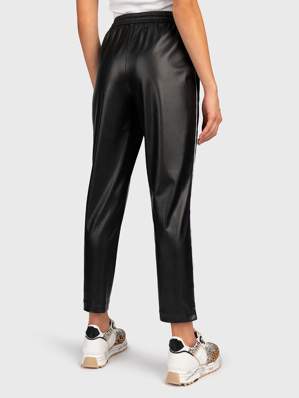 Black trousers from eco leather - 2