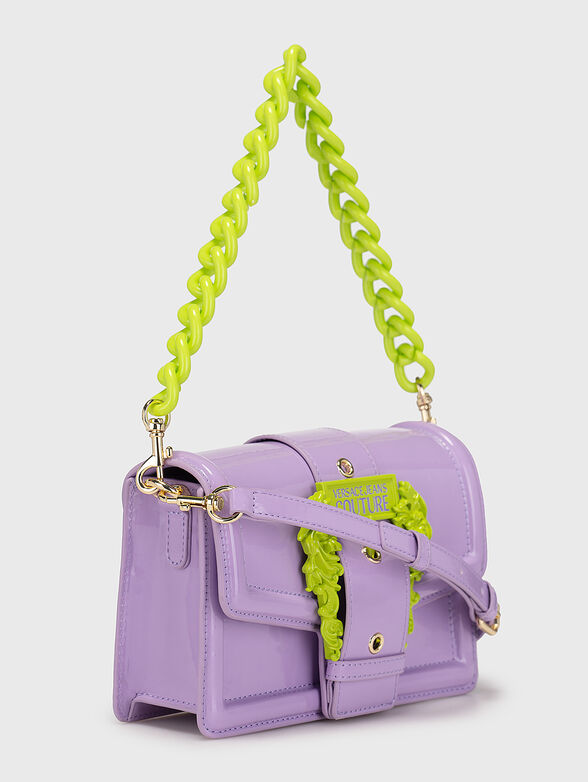 Purple bag with contrasting accent buckle - 4