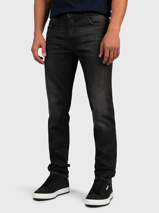 Jeans with logo label - 1