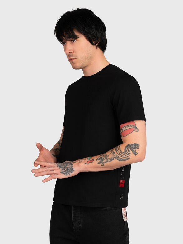 GMTS143 cotton blend T-shirt in black color - 1