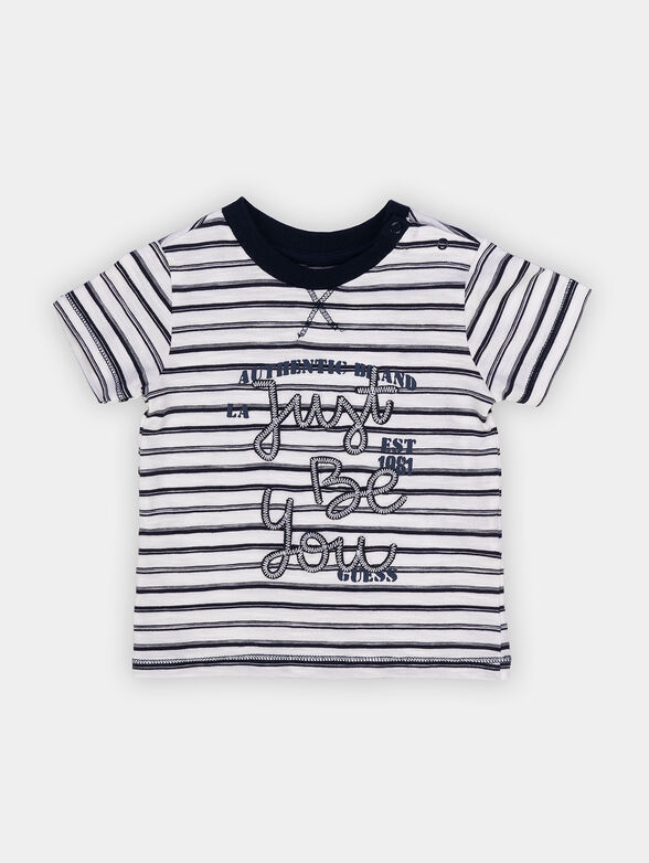 Striped T-shirt with embroidery - 1