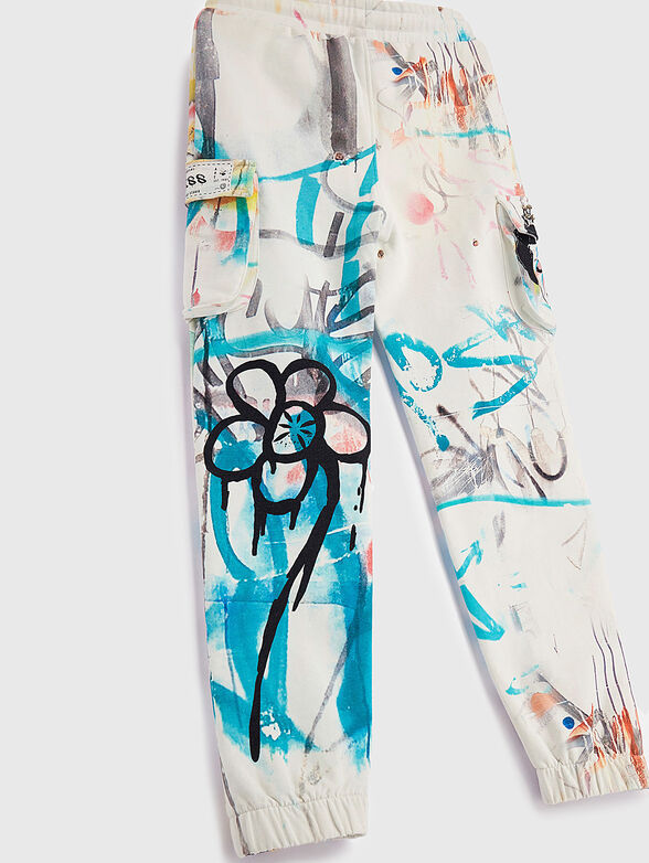 Leggings with multicolored art print - 3