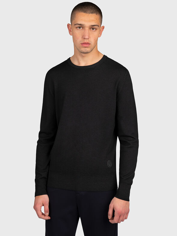 Wool sweater with round neck  - 1