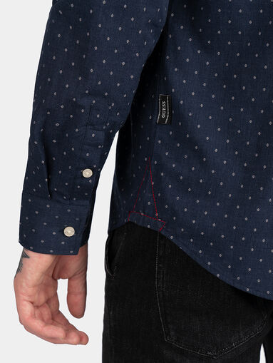SUNSET light blue shirt with dotted pattern - 4