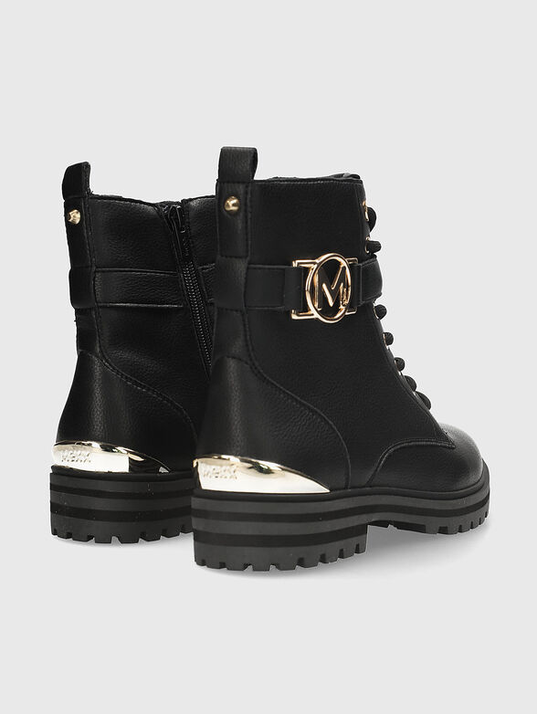 KYANA black boots with logo accent - 4