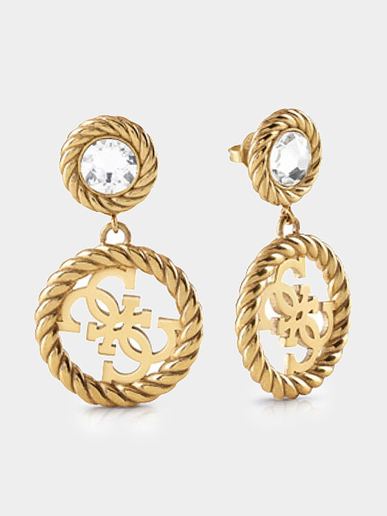 Earrings in golden color with 4G logo - 1