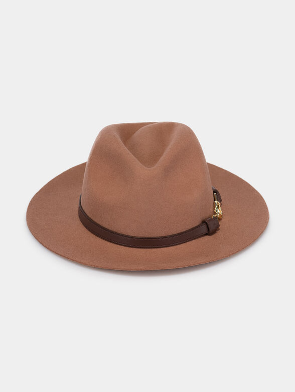 Wool Fedora hat with logo accent - 1