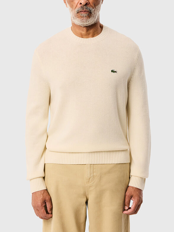 Crew neck wool sweater - 1