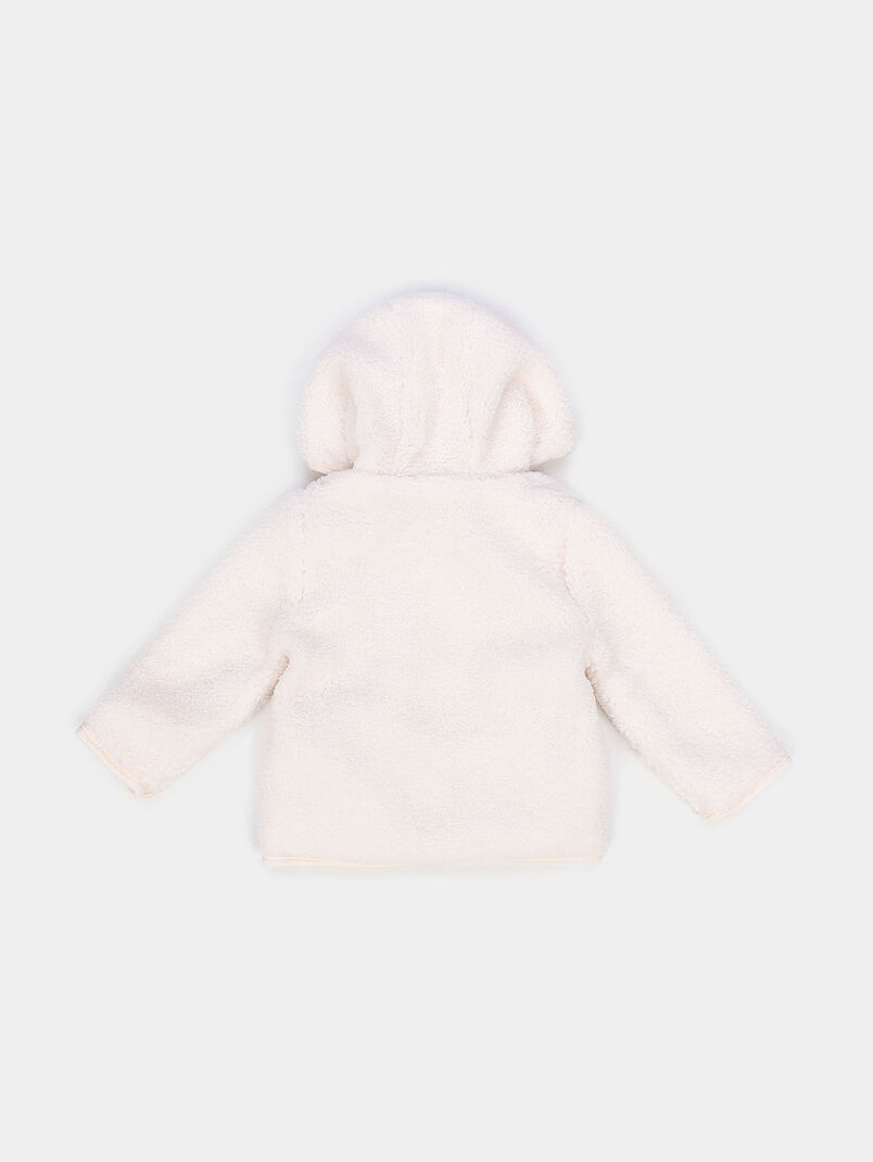 Fluffy hooded sweatshirt with zip - 3