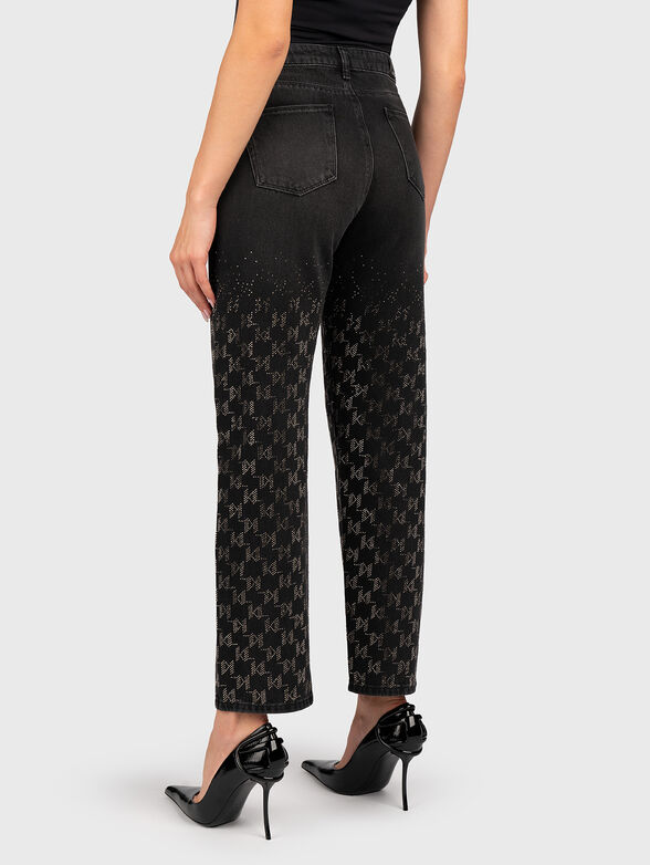 Straight jeans with rhinestone - 1