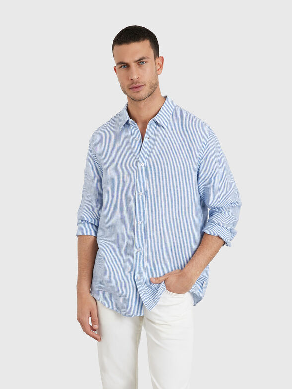 Striped linen shirt - 0
