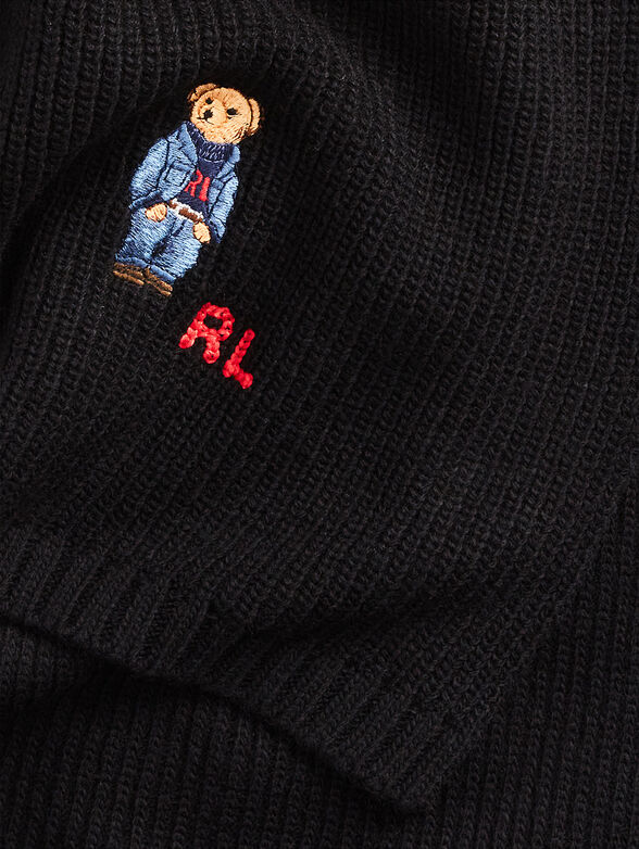 Knitted scarf with Polo Bear embroidery - 2