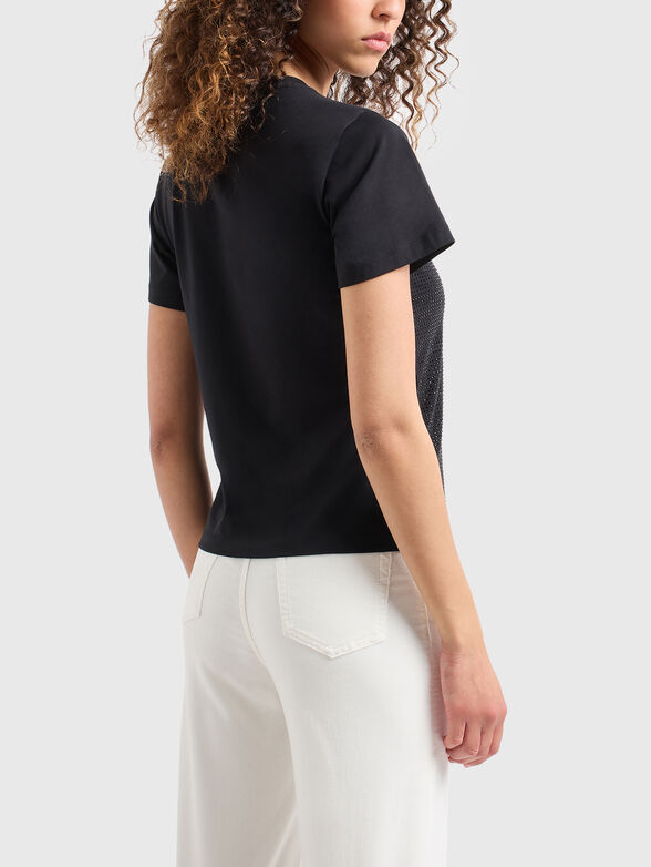 T-shirt with appliquéd rhinestones - 3