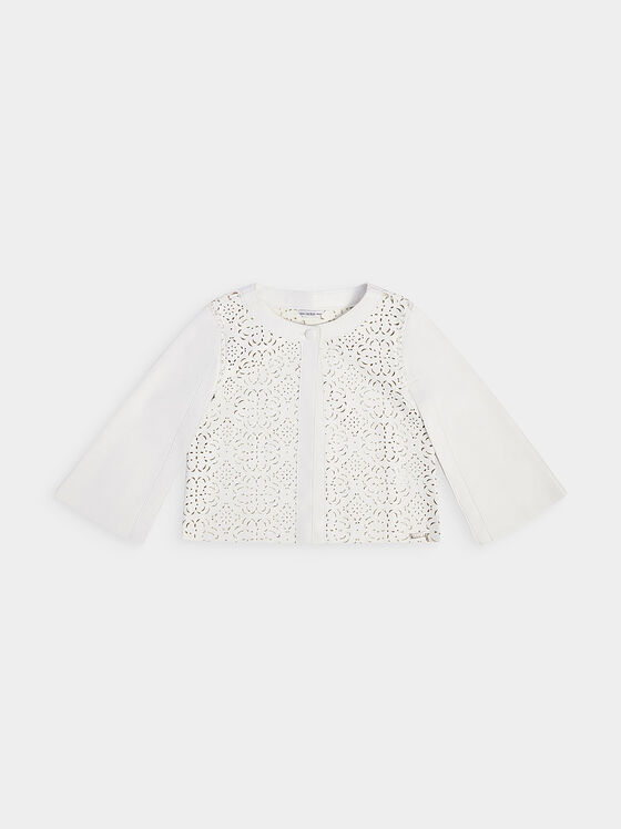 White jacket from eco leather - 1