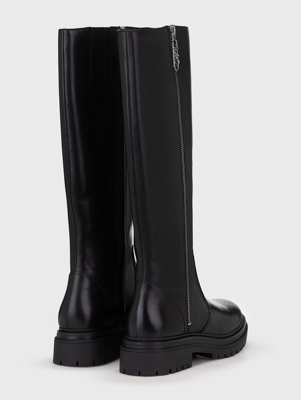 REGAN black leather boots - 2