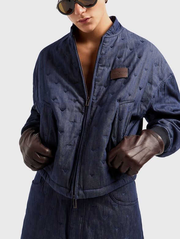 Denim jacket with embroidery  - 3