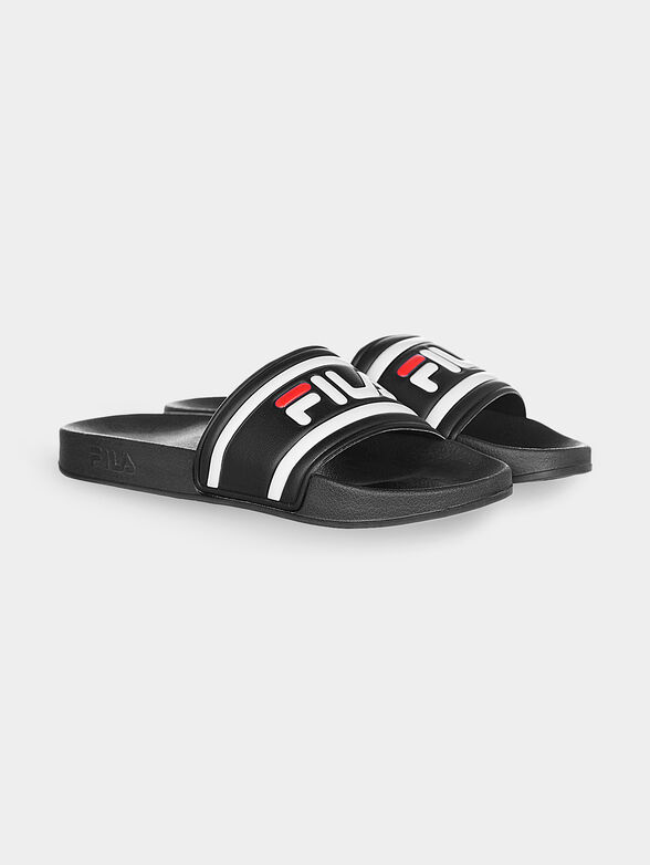 MORRO BAY black slippers with maxi logo - 2