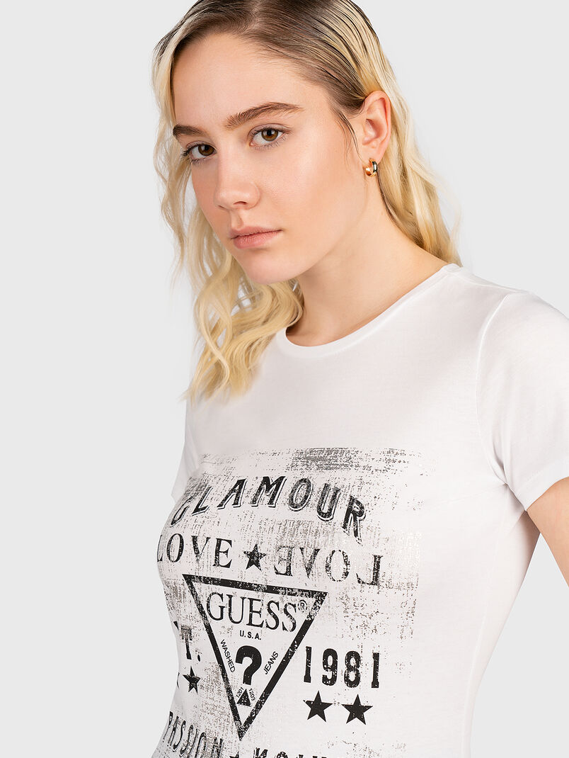 VARENNA black cotton T-shirt with logo print - 3