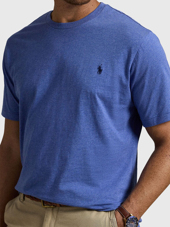 Cotton T-shirt with logo embroidery - 3