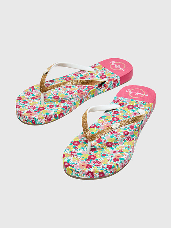 RAKE AURA Flip-flops with floral print - 2