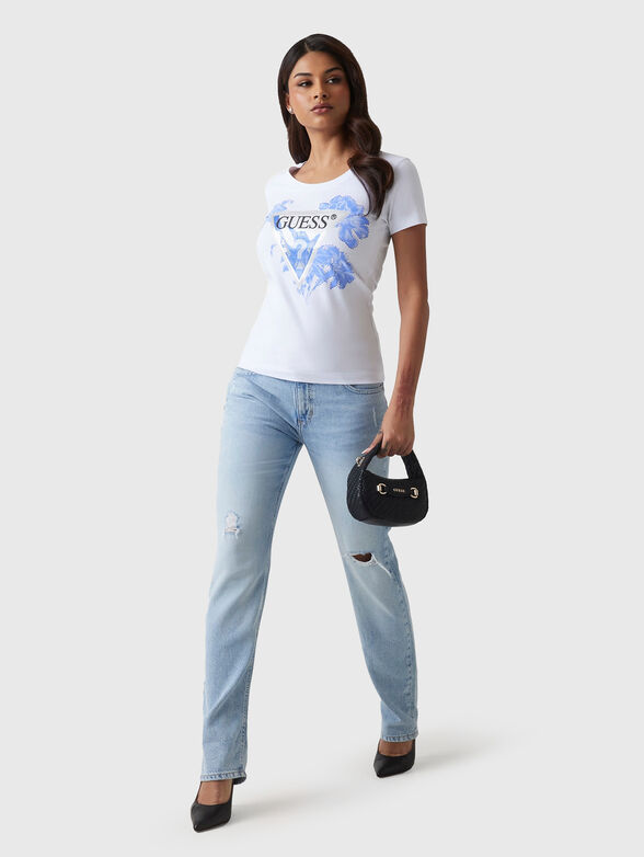 FLOWER T-shirt with triangular logo accent - 1