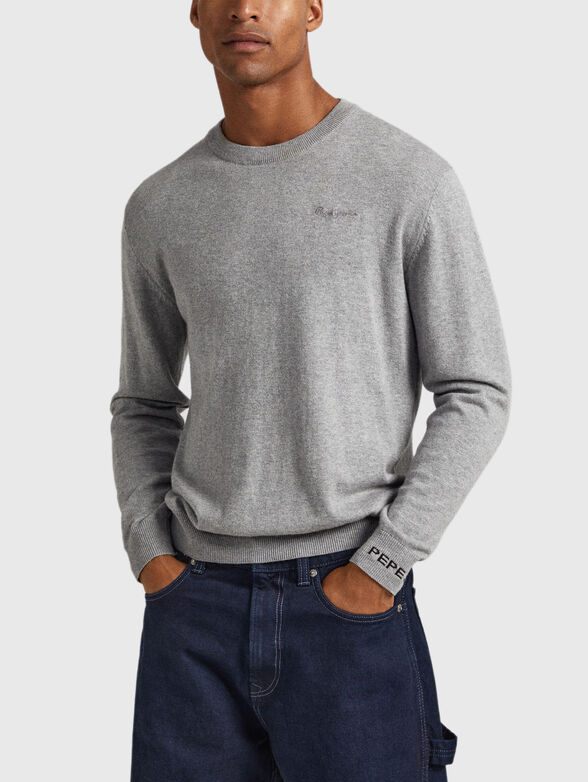 ANDRE black sweater with crew neck - 1