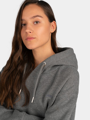 Black hooded sweatshirt dress - 3