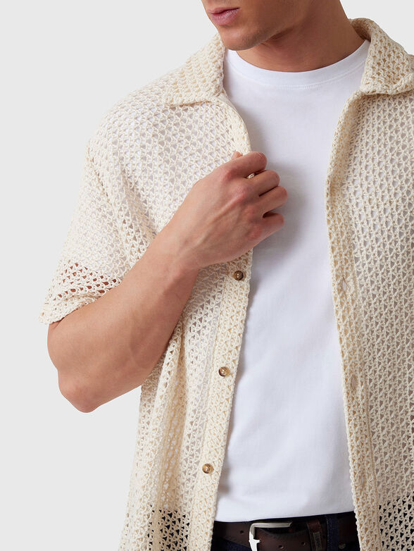 Knitted shirt with short sleeves - 3