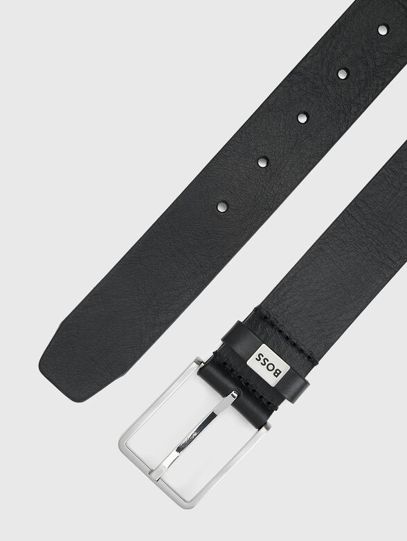 Leather belt with logo - 3
