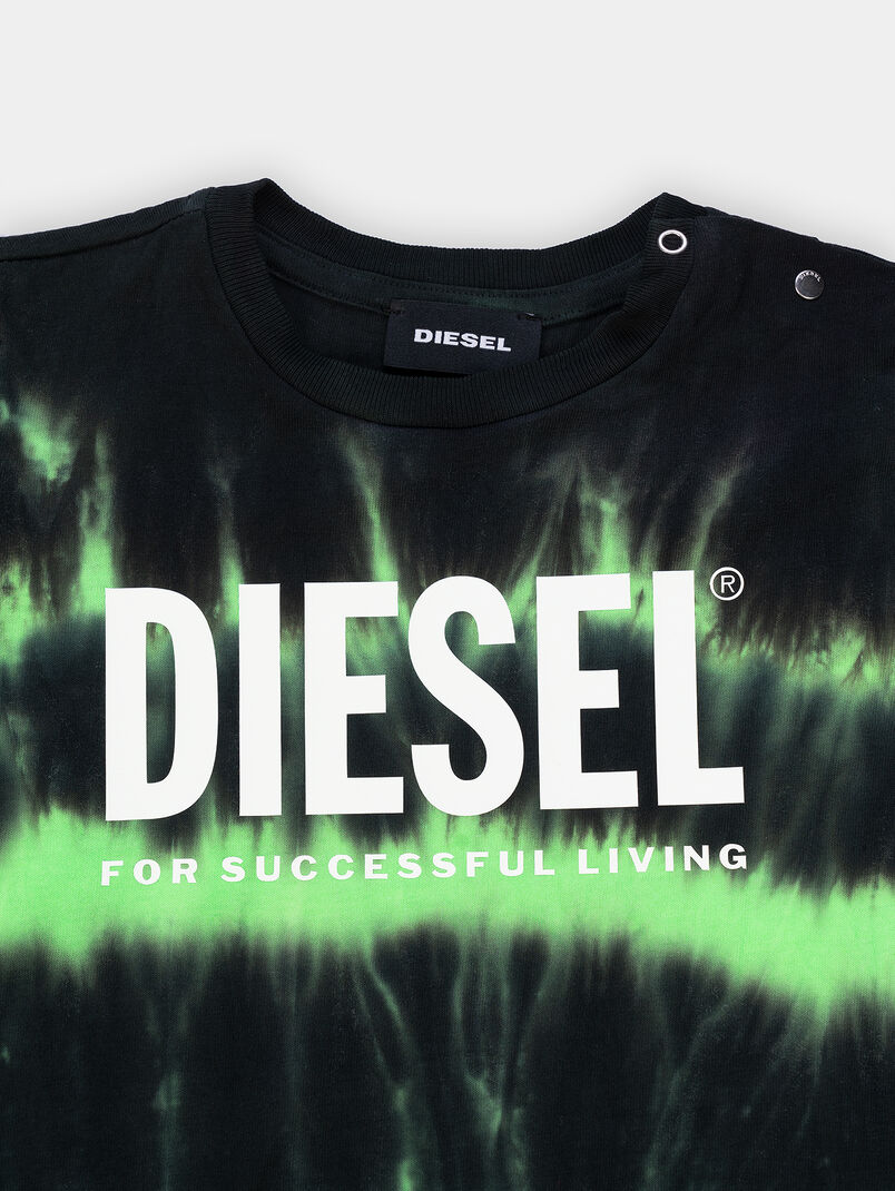 T-shirt wit tie-dye print and logo - 3