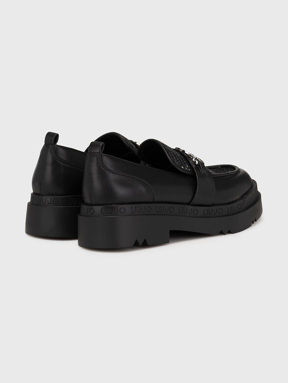LOVE 36 black moccasins with silver sequins - 3