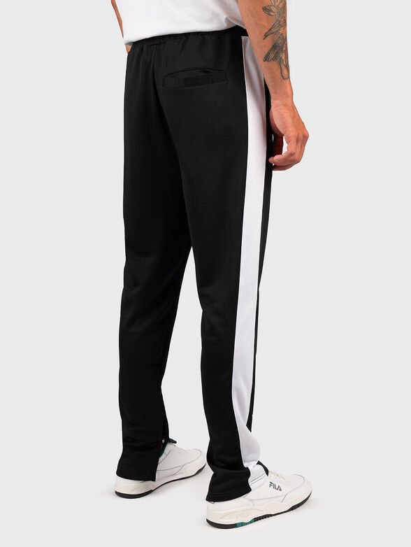 SANDRO black sports pants with contrast trims - 2