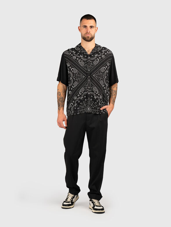 Black wool blend trousers - 3