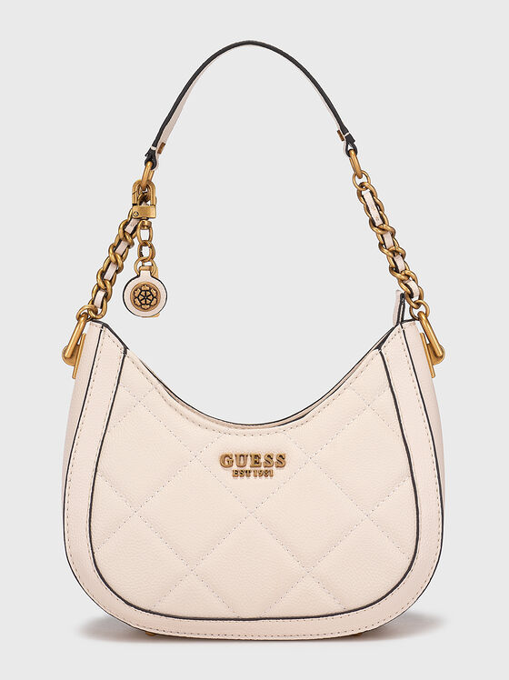 ABEY hobo bag in beige color with quilted effect - 1