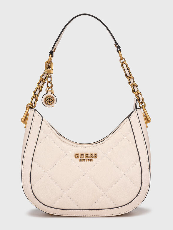 ABEY hobo bag in beige color with quilted effect - 1