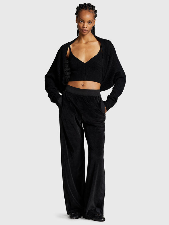 Cropped knitted cardigan - 1
