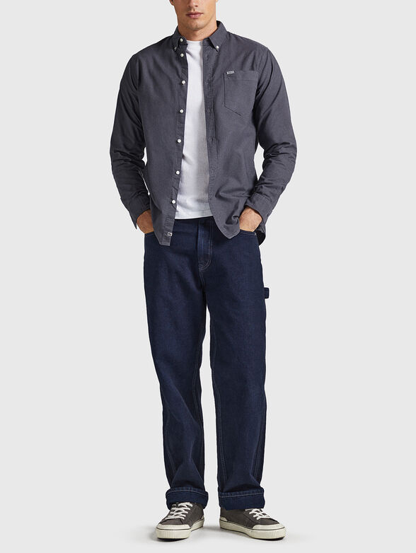 FABIO cotton shirt in grey - 2