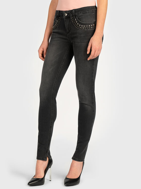 Skinny jeans with studs and crystals - 1