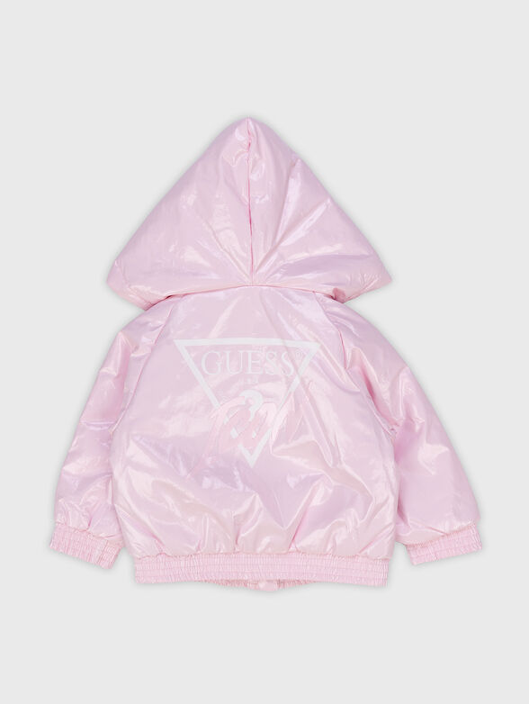 Transitional jacket with zip, hood and logo accent on the - 2