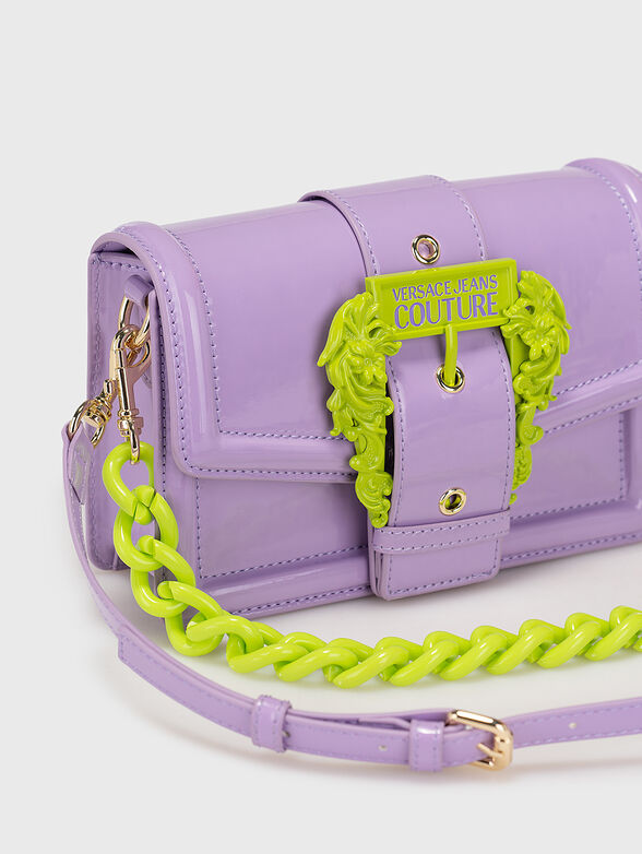 Purple bag with contrasting accent buckle - 5