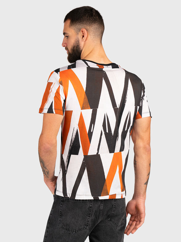 Cotton t-shirt with multicolour print - 2
